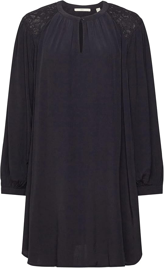Schwarzes Langarm-Tunika-Kleid | Elegant & Vielseitig