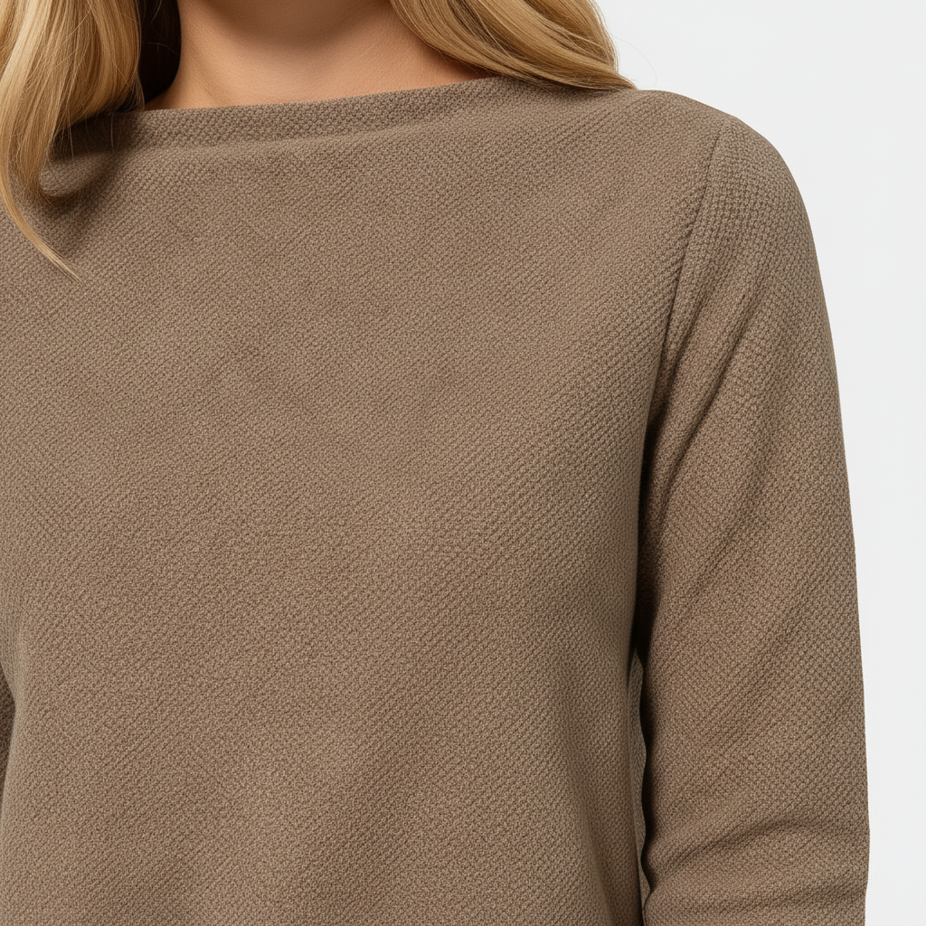 Beiger Feinstrick-Pullover – Klassisch & Zeitlos