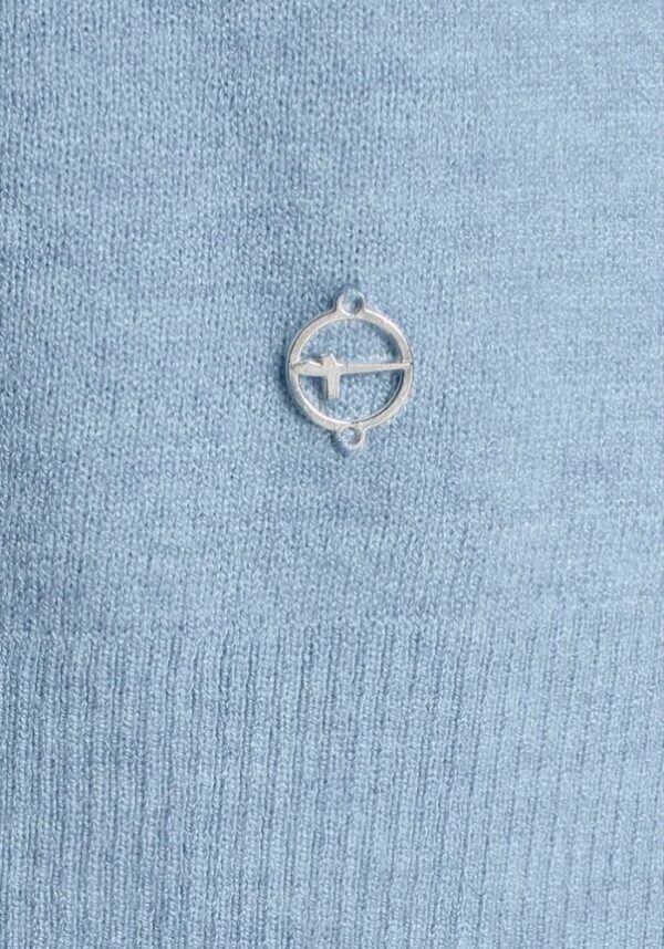 Hellblaues Strick-Hoodie-Kleid – Gemütlich & Lässig