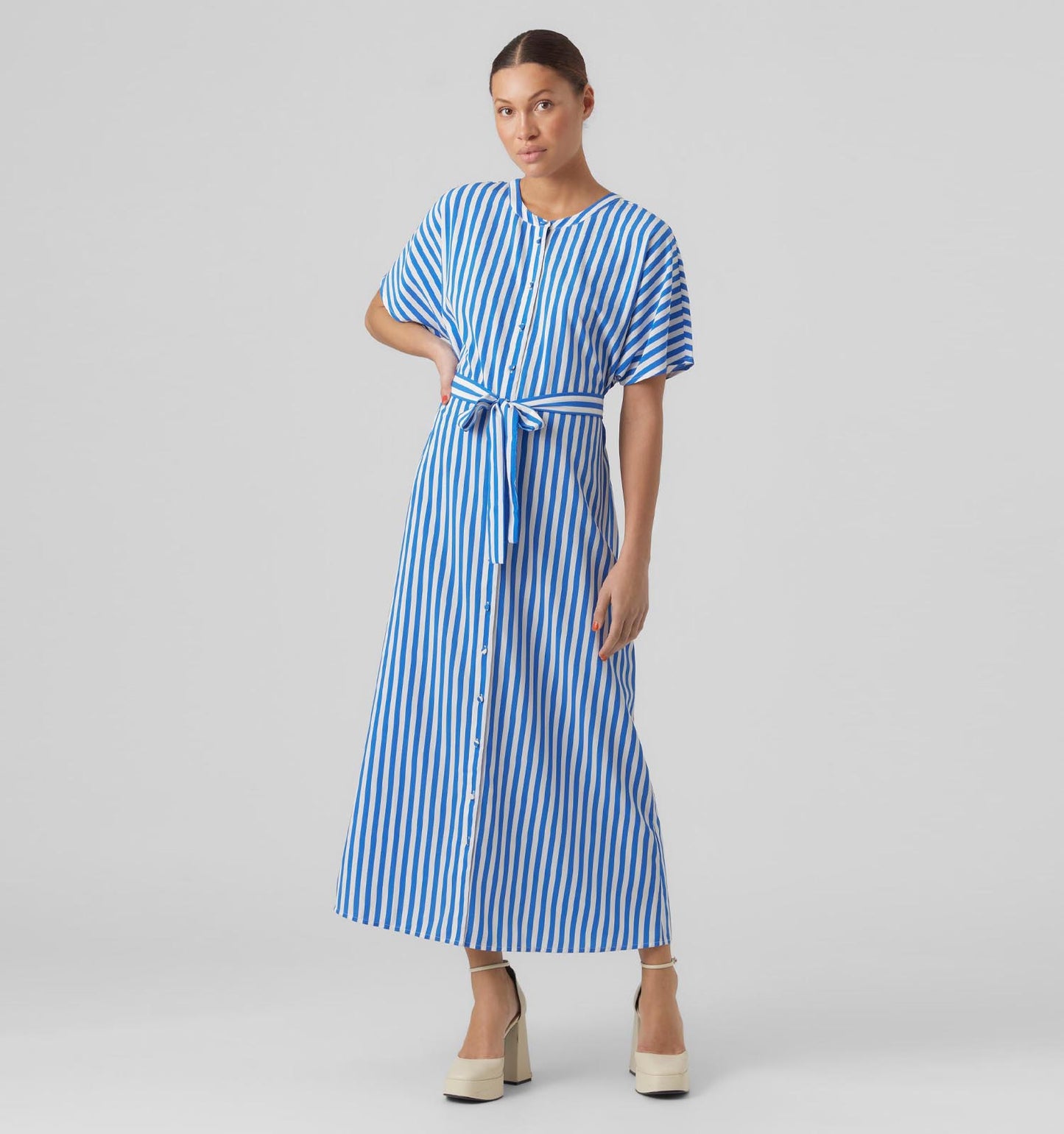 Klassisches Geripptes Bodycon-Kleid – Ärmellos & Elegant